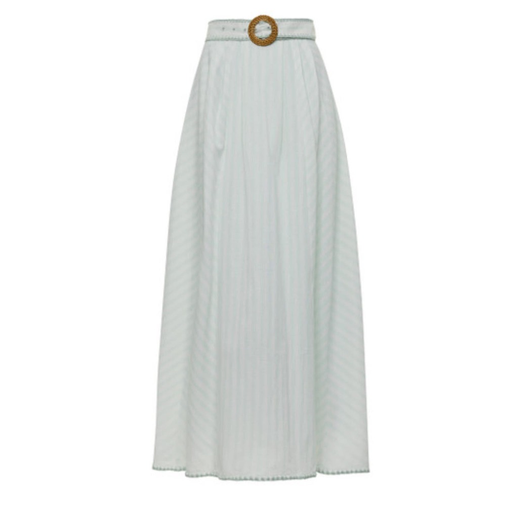 Ana Cate Designer Elegant White Maxi Skirt New